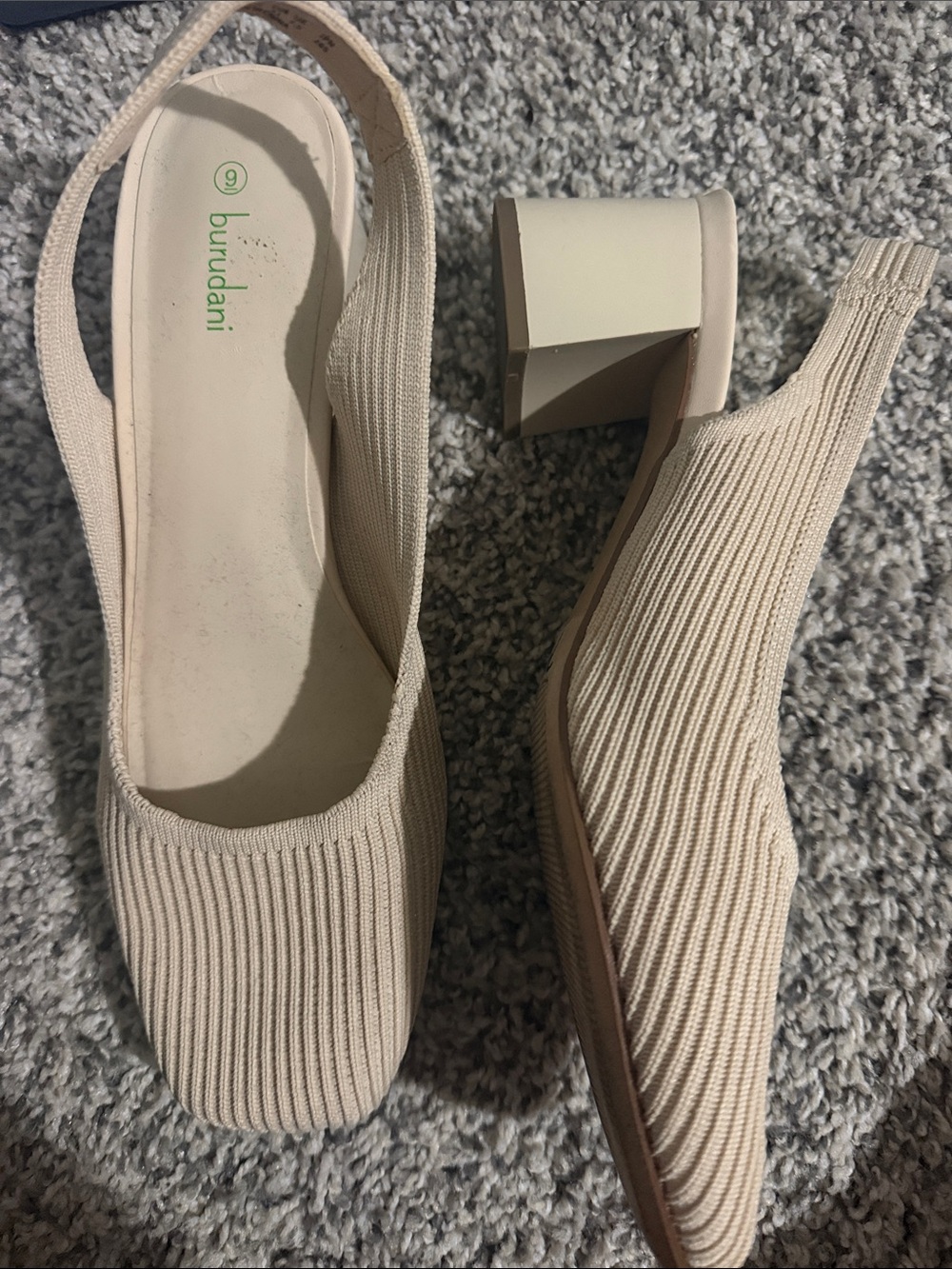 Cloth block heels